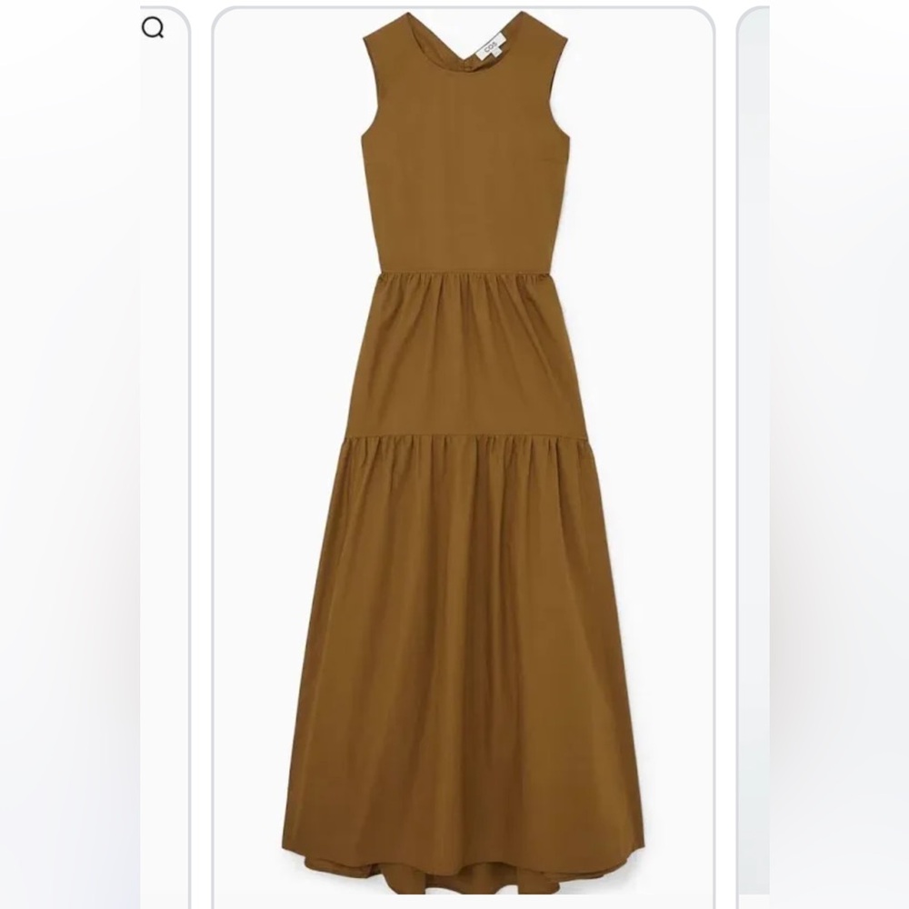 New COS open-back tiered midi dress